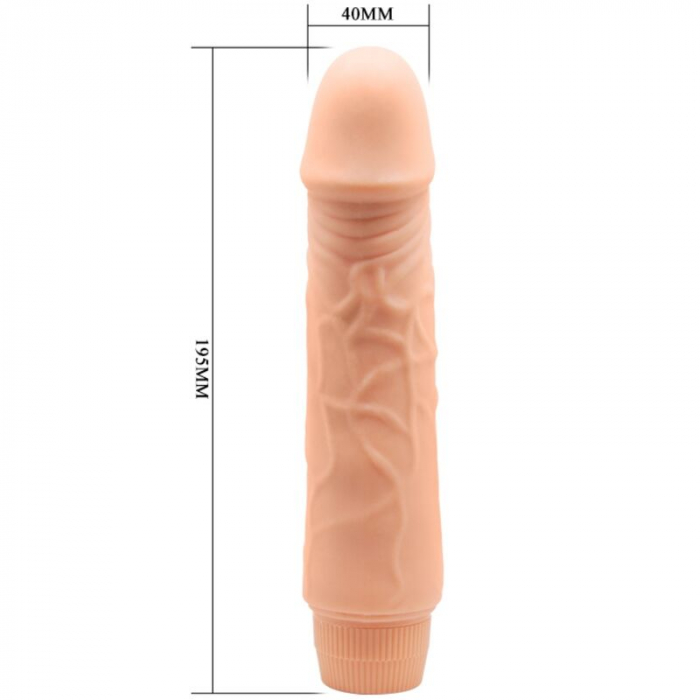 Dildo Baile Vibrator din PVC, Realist si Texturat, cu Vibratii Multivelocitate [7]
