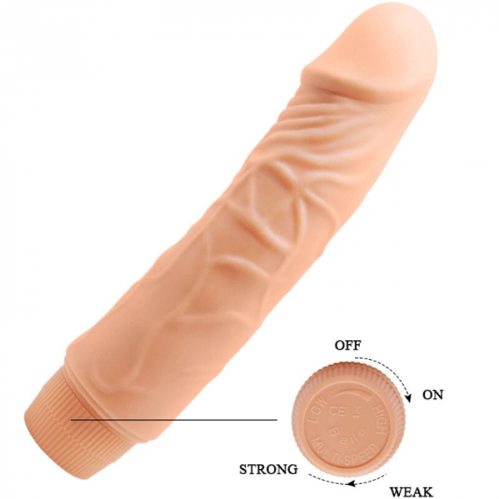 Dildo Baile Vibrator din PVC, Realist si Texturat, cu Vibratii Multivelocitate [6]