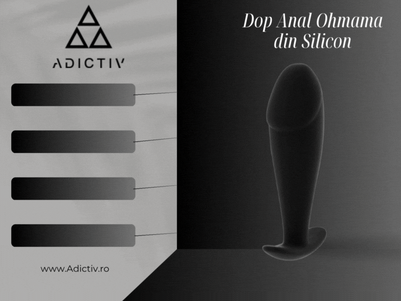 Dop Anal din Silicon Medical Hipoalergenic Ohmama – 10 cm, Design Ergonometric Sigur [2]