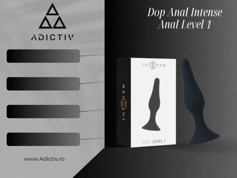 Dop Anal Intense Anal Level 1 Silicon Negru 10.5 cm [2]