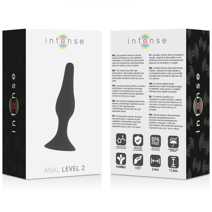 Dop Anal Intense Anal Level 2 Silicon Negru 11.5 cm [4]