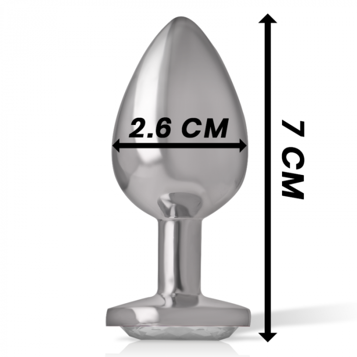 Dop Anal Intense cu Bijuterie Diamant, Metal Body-Safe, Argintiu, 7 cm, Marime S – Placere Glamuroasa si Eleganta [7]