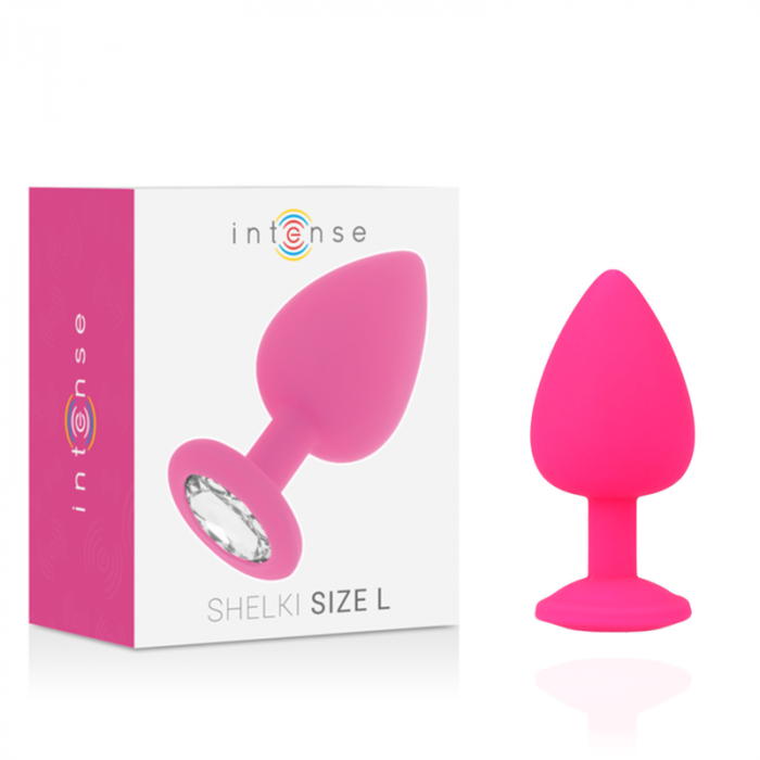 Dop Anal Intense Shelki Marime L Silicon Fucsia 9.2 cm [3]