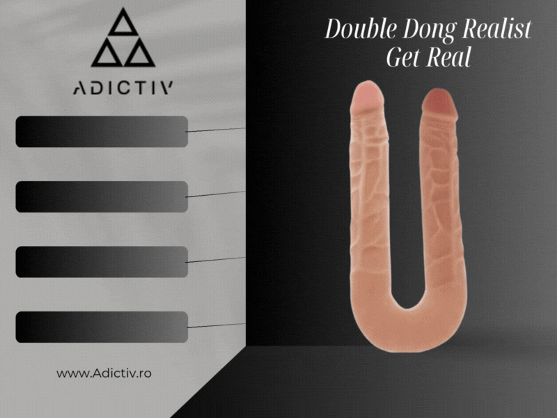 Double Dong Realist Get Real - Jucarie Intima cu Doua Capete pentru Placere Maxima [2]