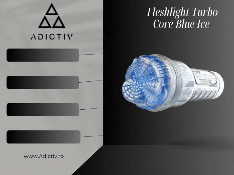 Fleshlight Turbo Core Blue Ice – Masturbator Realist pentru Simulare Sex Oral Intensa [2]