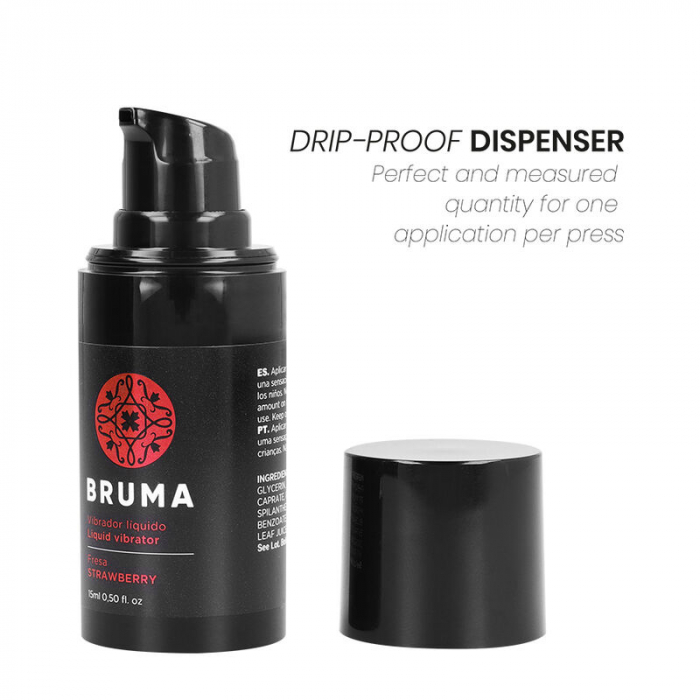 Gel Vibrator Lichid Bruma pentru Stimulare si Excitare, Aroma de Capsuni, 15 ml [6]