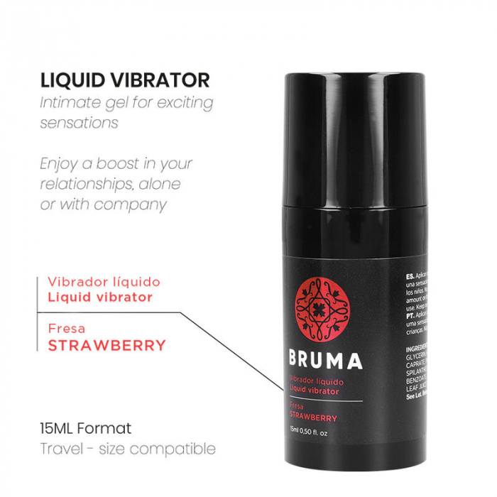 Gel Vibrator Lichid Bruma pentru Stimulare si Excitare, Aroma de Capsuni, 15 ml [3]