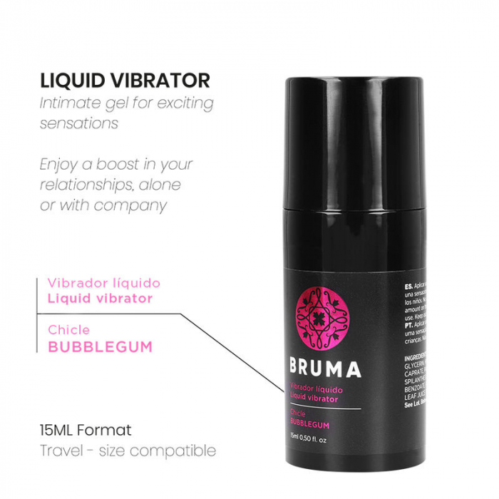 Gel Vibrator Lichid Bruma pentru Stimulare si Excitare, Aroma Bubblegum, 15 ml [3]