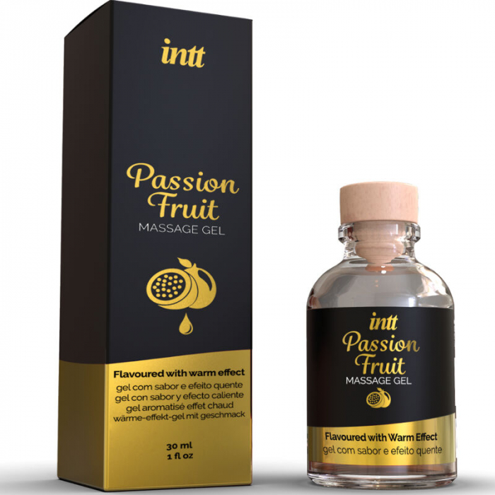 Gel de masaj Passion Fruit by INTT, cu aroma exotica de maracuja si efect de incalzire, 30 ml [3]
