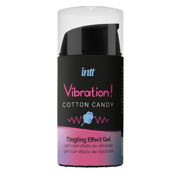 Gel Intt Vibration! Cotton Candy cu Efect Vibrator, Aroma Vata de Zahar, 15 ml, Stimulator Unisex [3]
