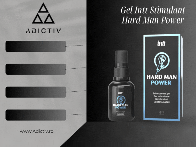 Gel stimulant Hard Man Power, pentru placere masculina intensificata, utilizare intima, 15 ml, formula avansata Intt [2]