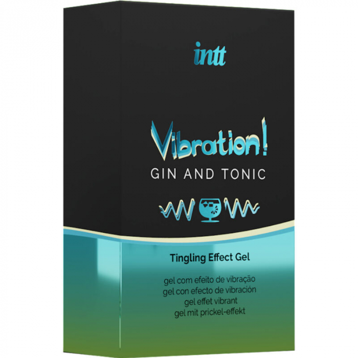 Gel stimulativ Vibration Gin&Tonic by INTT, lichid vibrat cu aroma racoritoare de Gin&Tonic, 15 ml [4]