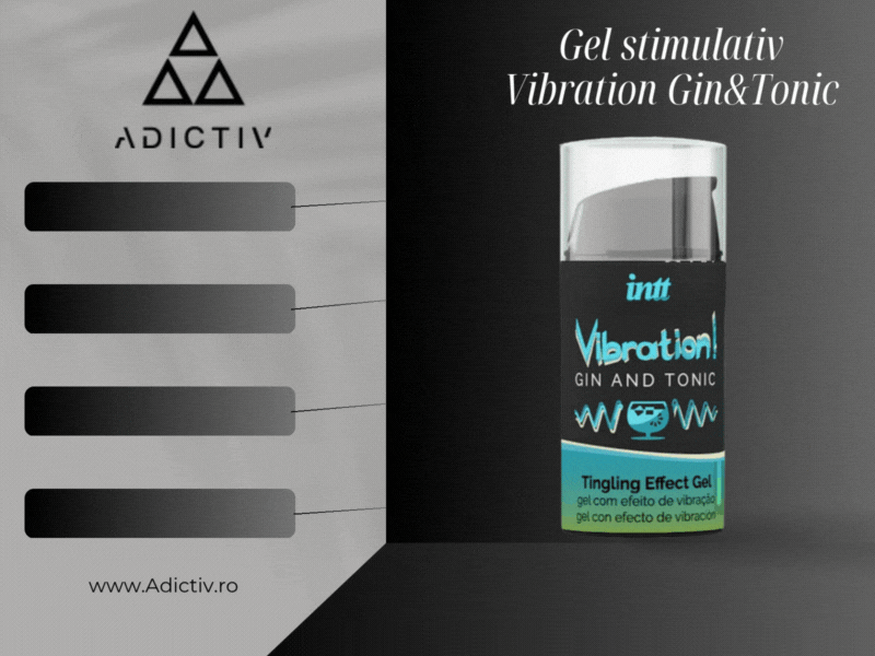Gel stimulativ Vibration Gin&Tonic by INTT, lichid vibrat cu aroma racoritoare de Gin&Tonic, 15 ml [2]