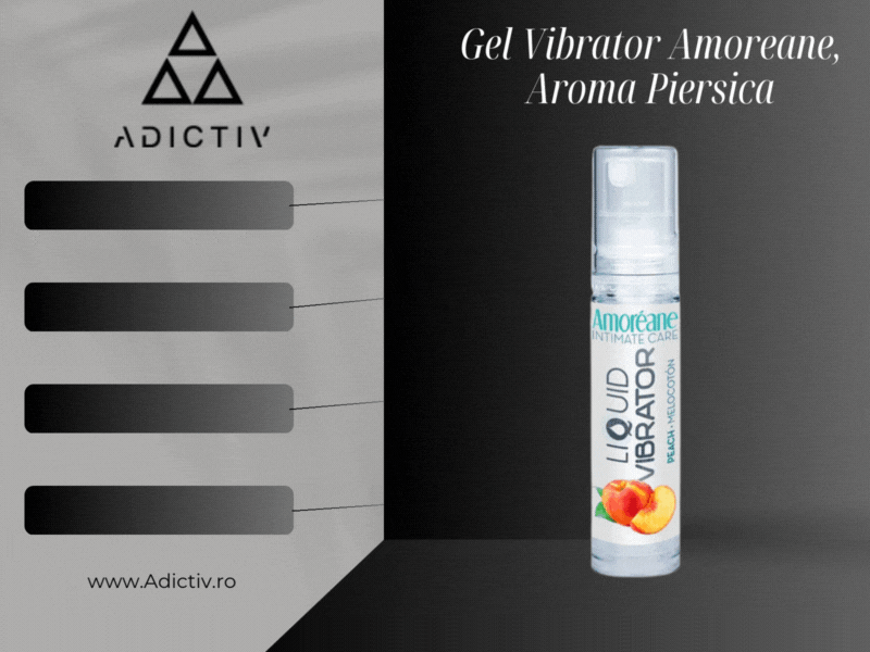 Gel Vibrator Amoreane, Aroma Piersica – Placere Intensa si Inovatie Naturala 10 ml [2]