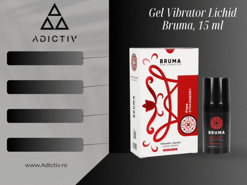 Gel Vibrator Lichid Bruma pentru Stimulare si Excitare, Aroma de Capsuni, 15 ml [2]