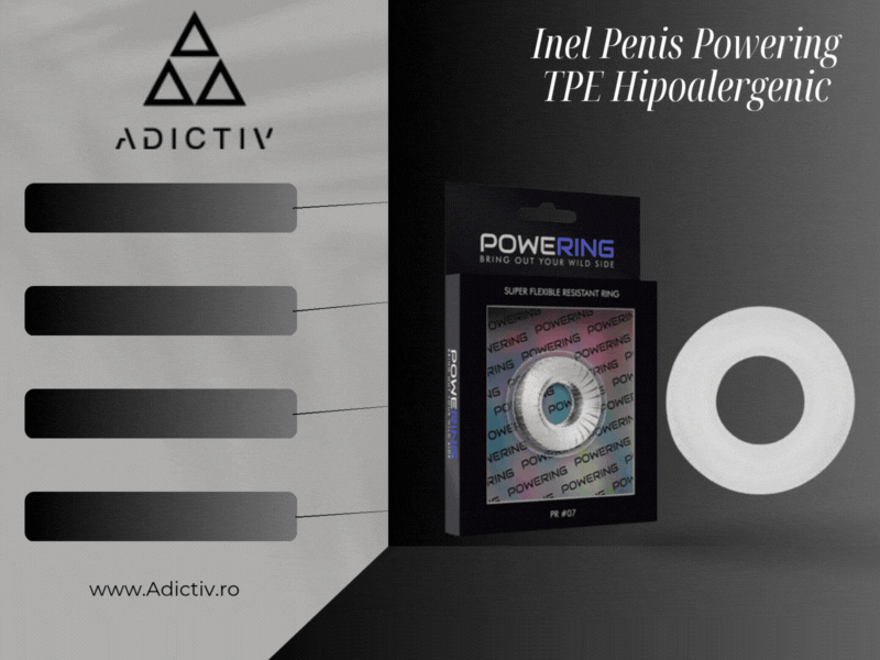 Inel Penis Powering TPE Hipoalergenic pentru Performanta Maxima si Erectii Prelungite [2]