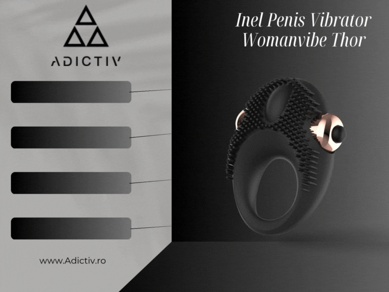 Inel Penis Vibrator Womanvibe Thor din Silicon [2]