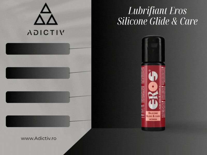 Lubrifiant Eros Silicone Glide & Care, pentru femei, pe baza de silicon, pentru piele sensibila, 100 ml [2]