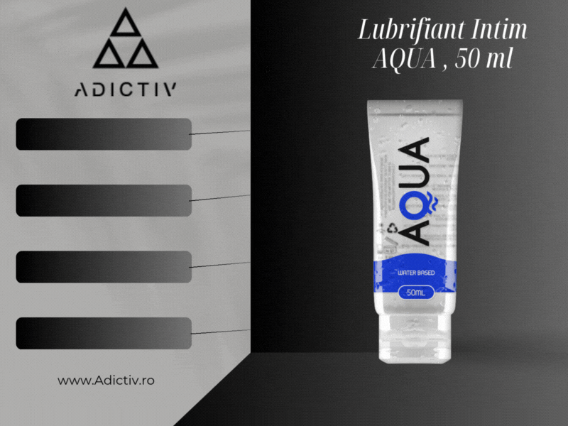 Lubrifiant Intim AQUA pe Baza de Apa, Compatibil cu Prezervative si Jucarii Sexuale, 50 ml [2]