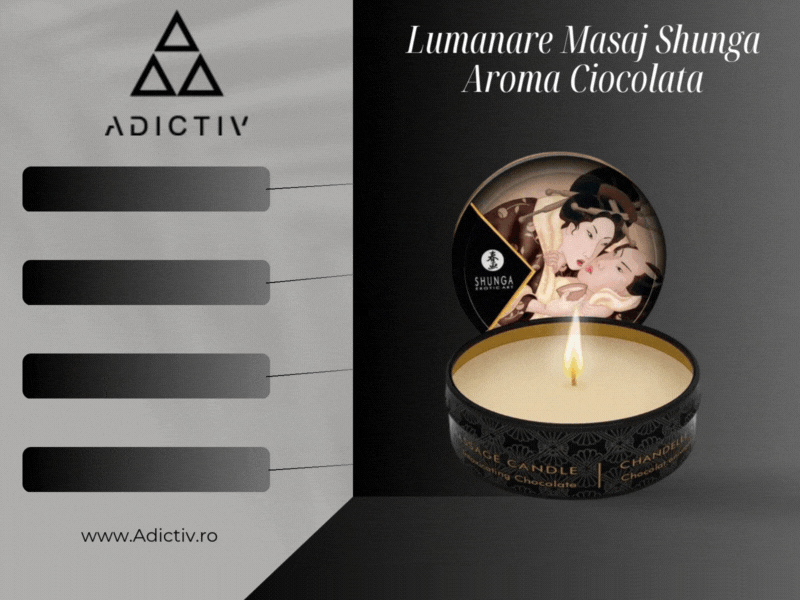Lumanare pentru Masaj Shunga cu Aroma de Ciocolata, Ulei Cald pentru Masaj Senzual, 30 ml [2]