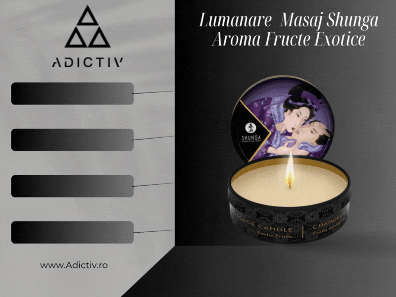 Lumanare pentru Masaj Shunga cu Aroma de Fructe Exotice, Ulei Cald pentru Masaj Senzual, 30 ml [2]