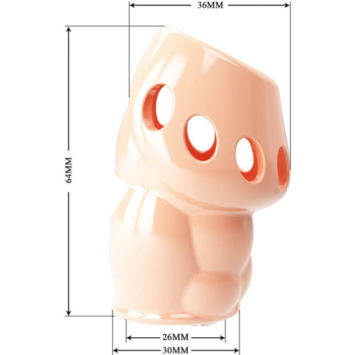 Manson pentru Penis din TPR, Culoare Naturala, pentru Rezistenta si Performanta Imbunatatita [9]