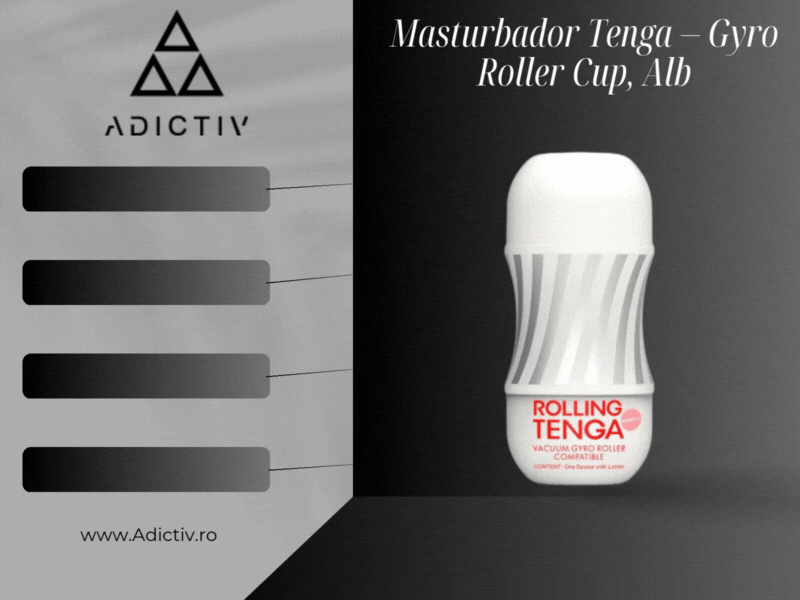 Masturbador Tenga – Gyro Roller Cup, Alb [2]