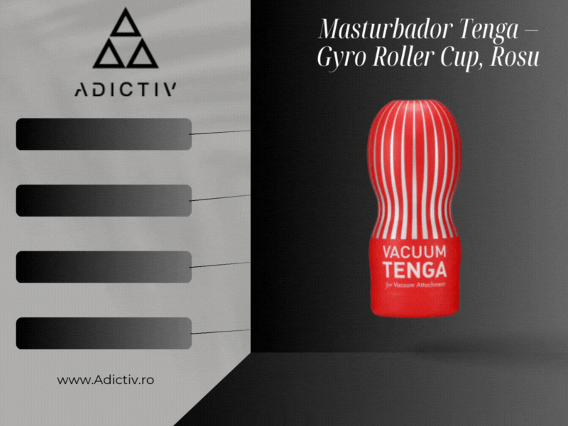 Masturbador Tenga – Gyro Roller Cup, Rosu [2]