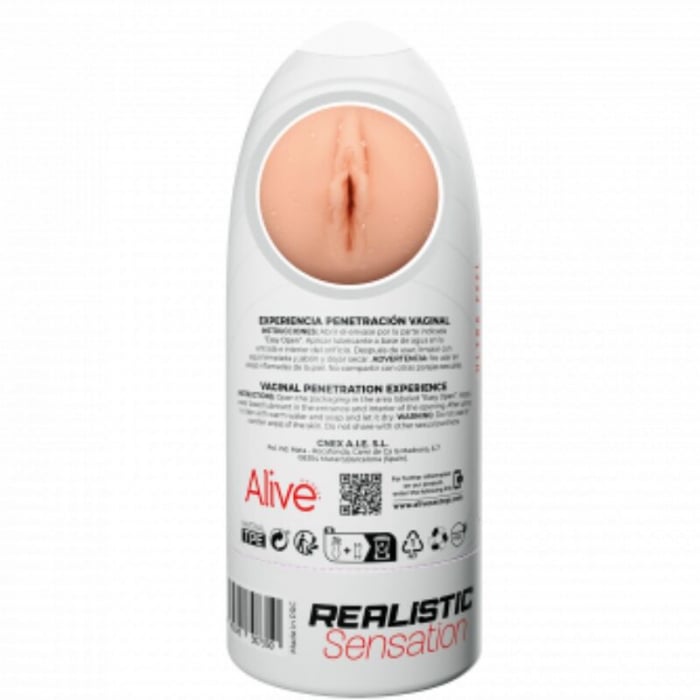 Masturbator Alive Flex Realist Vagin, Marime M, 16 cm, din TPE [4]