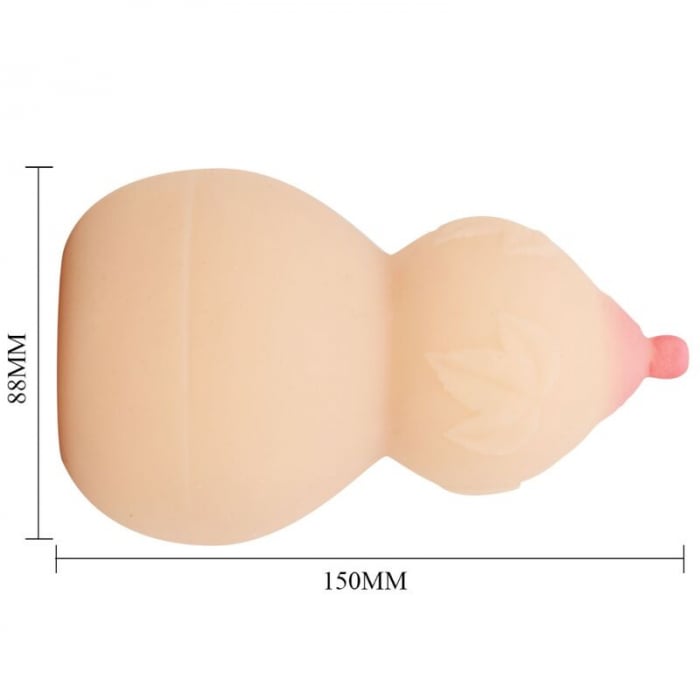 Masturbator Crazy Bull Calabash, în Forma de San, 15 cm, din TPR, Culoare Natur [8]
