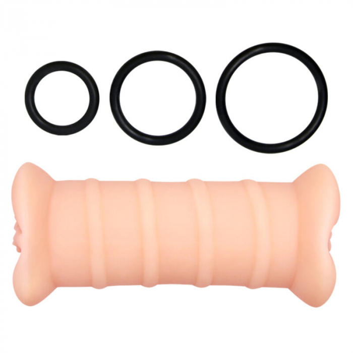 Masturbator Crazy Bull Emma Dublu Vagin Realist cu Vibratii si Material Asemanator Pielii, Stimulare Intensa [4]
