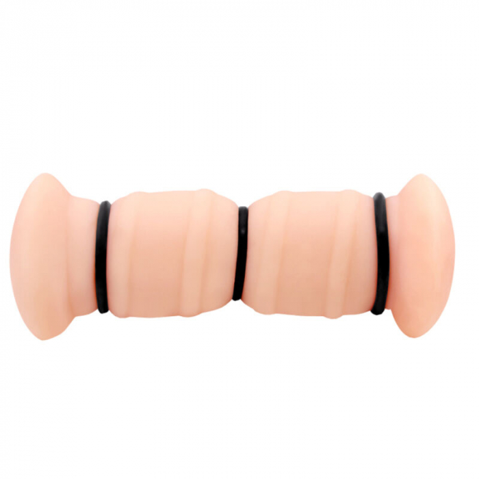 Masturbator Crazy Bull Emma Dublu Vagin Realist cu Vibratii si Material Asemanator Pielii, Stimulare Intensa [3]