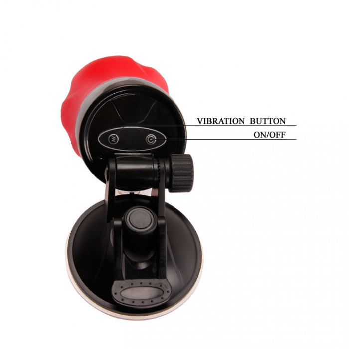 Masturbator Realist Crazy Bull Flora, 12 Moduri de Vibratii, Ventuza Puternica, 28,3 cm [8]