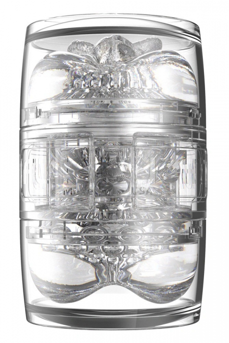 Masturbator Dublu Fleshlight Quickshot Stoya, Vagin și Anus, Transparent [10]