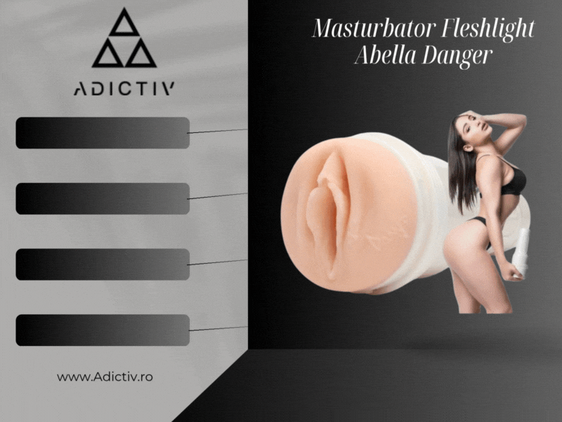 Masturbator Fleshlight Abella Danger, realist, din material Superskin, design vagin, culoare naturală [2]