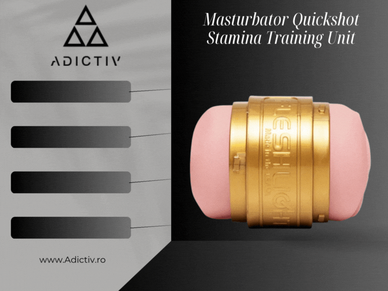 Masturbator Fleshlight Quickshot Stamina Training Unit – Antreneaza-ti rezistenta sexuala cu doua orificii realiste si material SuperSkin [2]