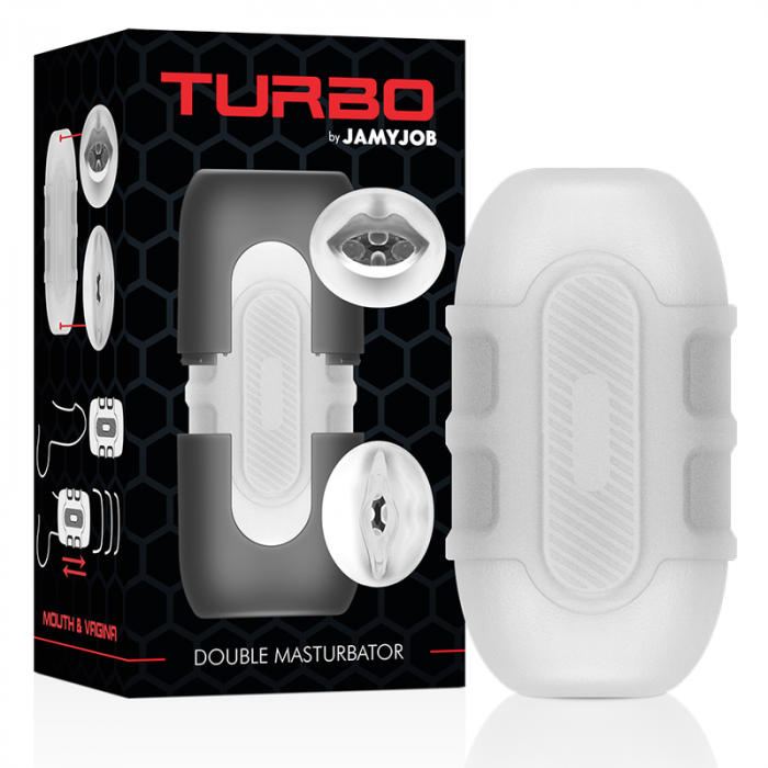Masturbator Masculin Jamyjob Turbo cu Dubla Intrare – Vaginala și Orala, Material Realist [5]