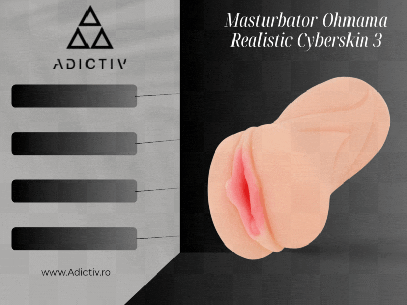 Masturbator Ohmama Realistic Cyberskin 3- Texturat, Flexibil si Reutilizabil [2]