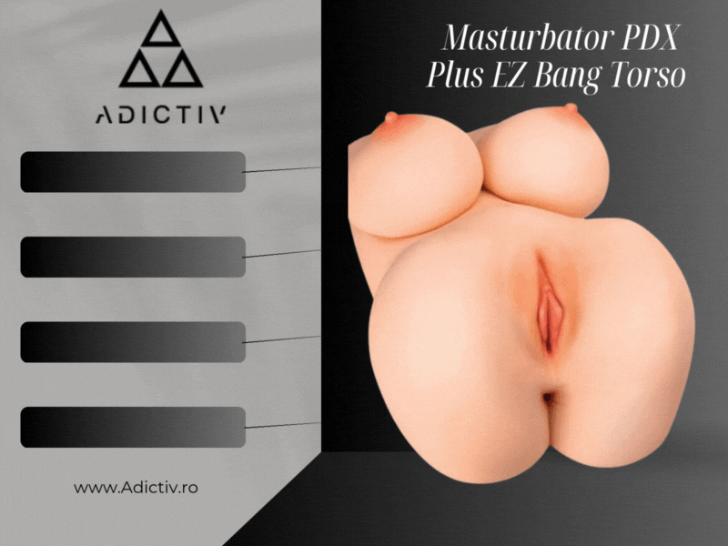 Masturbator PDX Plus EZ Bang Torso – Design Compact si Realism Uluitor [2]
