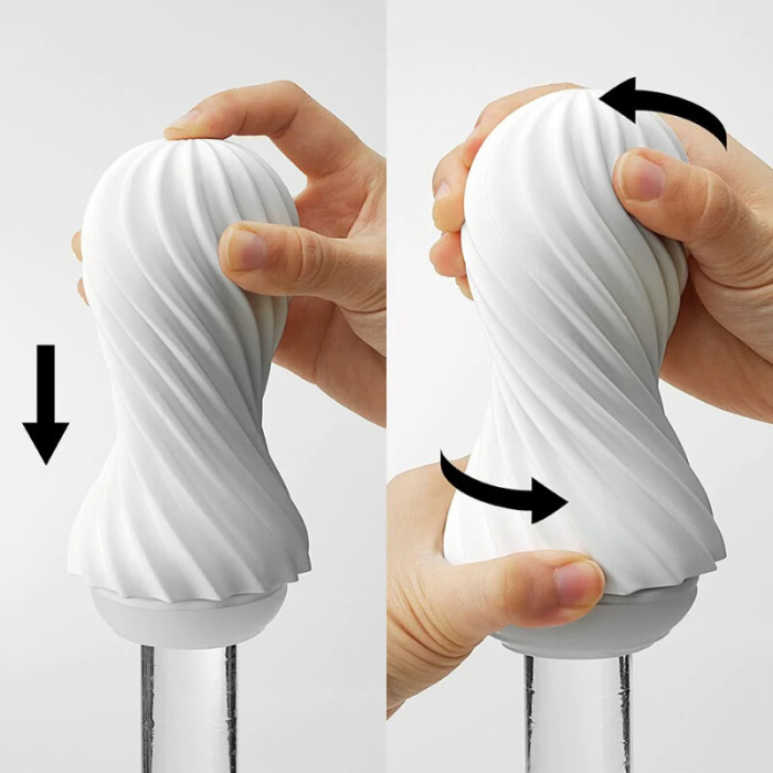 Masturbator TENGA FLEX – Tehnologie Spiralata cu Suport de Uscare, Material Reutilizabil si Suport Lubrifiant [6]
