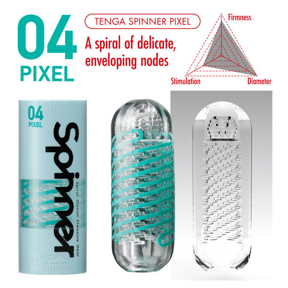 Masturbator TENGA SPINNER 04 PIXEL - Stimulare Spiralata Unica cu Noduri Delicate [5]