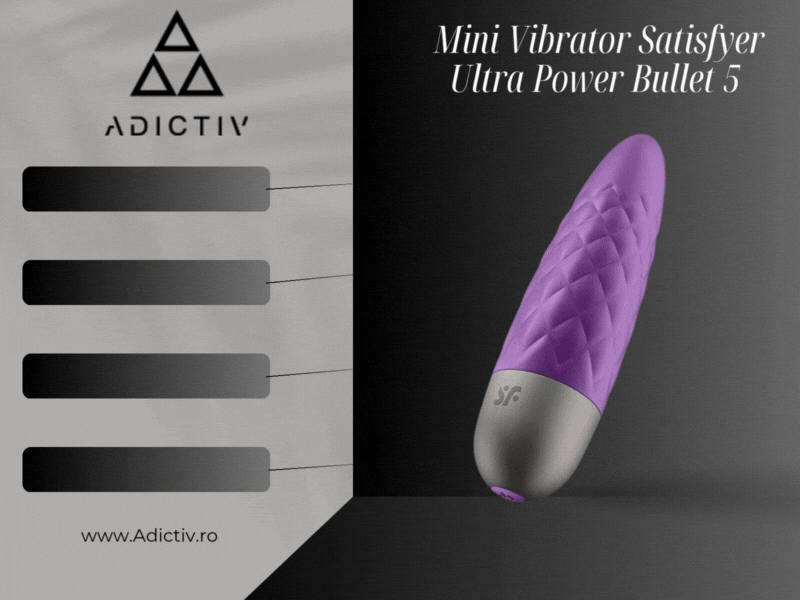 Mini Vibrator Satisfyer Ultra Power Bullet 5 - 12 Functii Vibratie, Rezistent la Apa, USB [2]