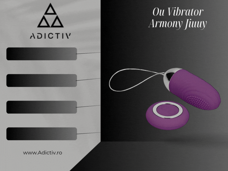 Ou Vibrator Armony Jiuuy, 36 Moduri de Vibratie, din Silicon Mov, cu Telecomanda [2]