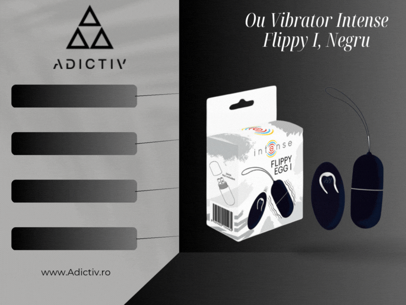 Ou Vibrator Intense Flippy I cu Telecomanda Negru [2]