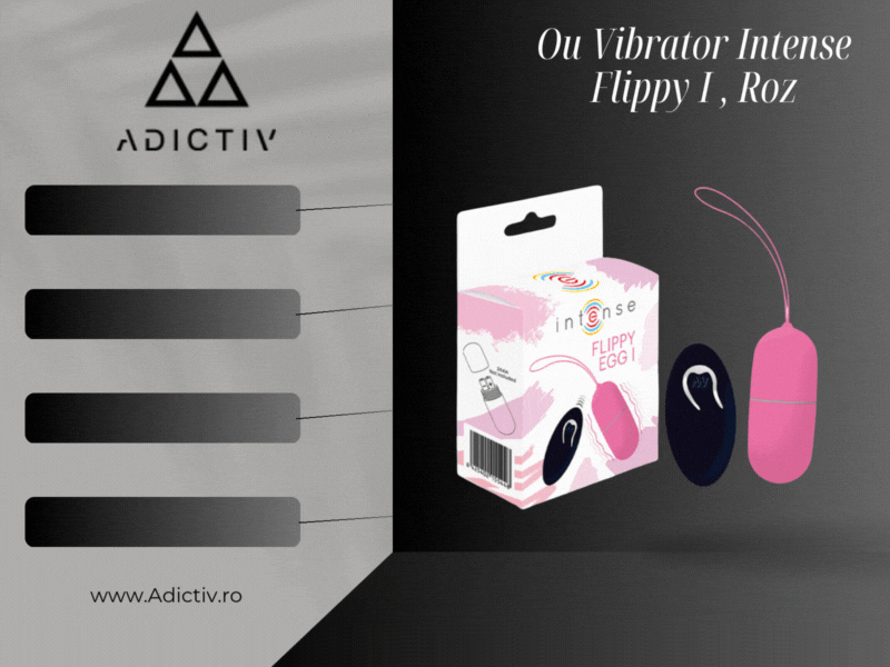 Ou Vibrator Intense Flippy I cu Telecomanda Roz [2]