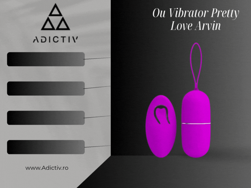 Ou Vibrator Pretty Love Arvin, din Silicon Mov, 12 Functii de Vibratie [2]