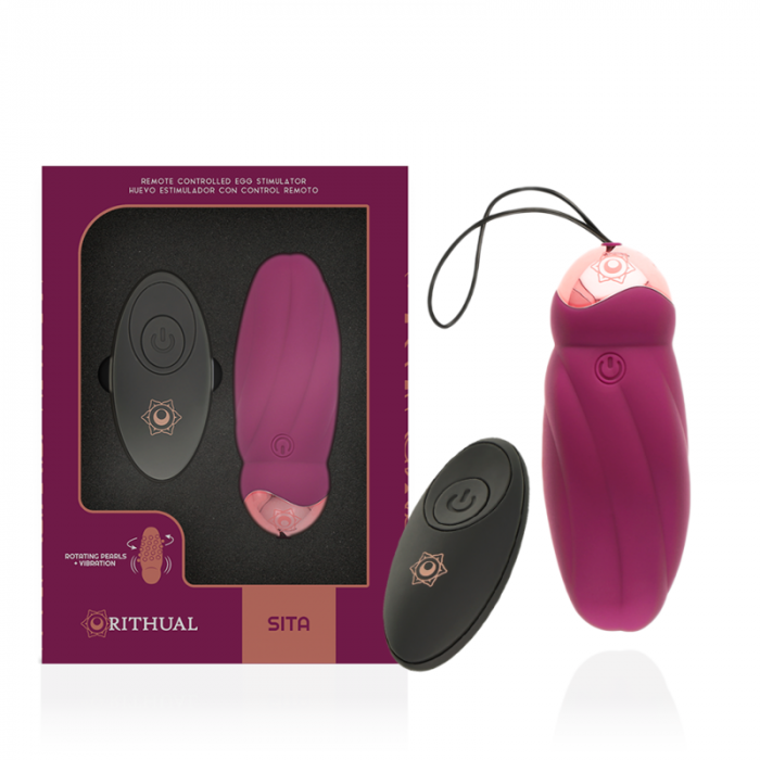 Ou Vibratoar Rithual  Rotational Pearls & Vibration cu Telecomanda si USB - Stimulare Interioara Intensa [6]