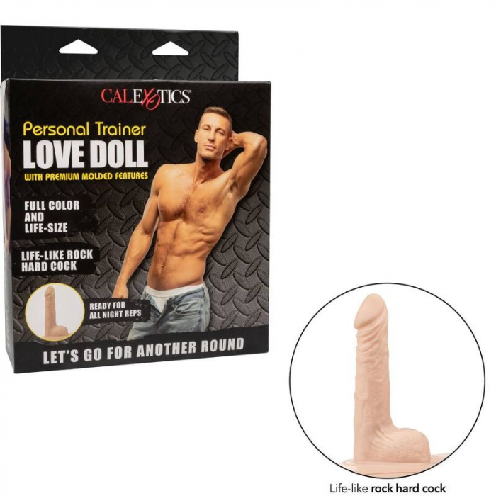 Papusa gonflabila Personal Trainer Love Doll de la CalExotics, din PVC, cu design realist si dong texturat [3]