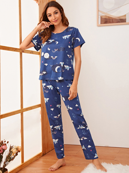 Pijama dama bumbac Moon ADCP0023 Adictiv [1]