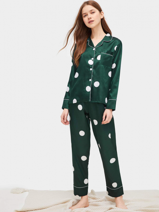 Pijama dama satin Zeleno ADCP0002 Adictiv [4]